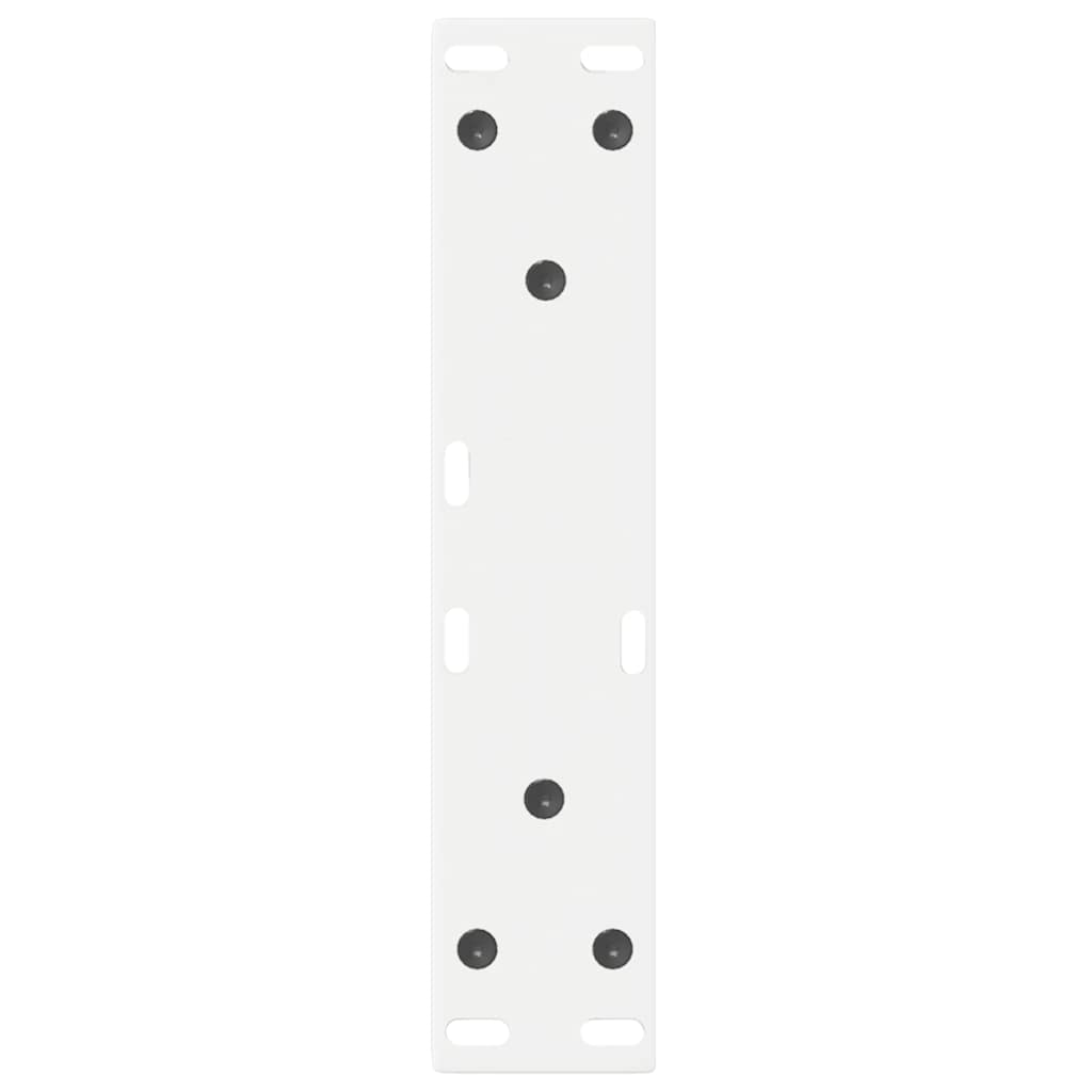 vidaXL Couchtischbeine 2 Stk. Weiß 28x(42-43,3) cm Stahl