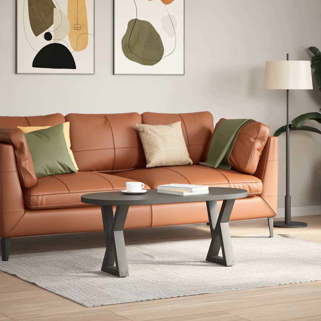 vidaXL Couchtischbeine 2 Stk. Anthrazit 28x(42-43,3) cm Stahl