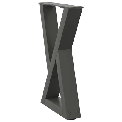 vidaXL Couchtischbeine 2 Stk. Anthrazit 28x(42-43,3) cm Stahl