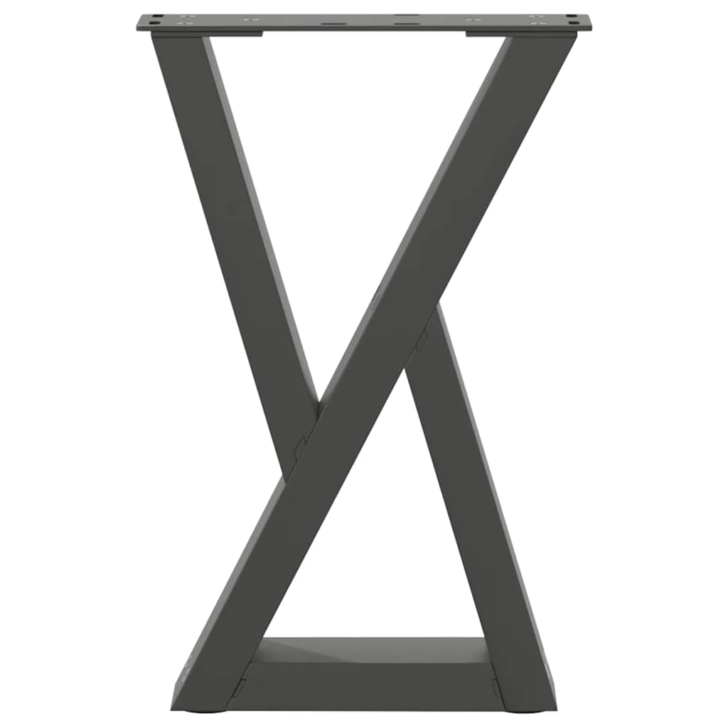 vidaXL Couchtischbeine 2 Stk. Anthrazit 28x(42-43,3) cm Stahl