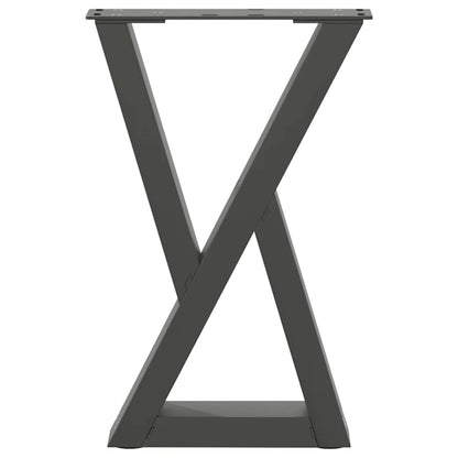 vidaXL Couchtischbeine 2 Stk. Anthrazit 28x(42-43,3) cm Stahl