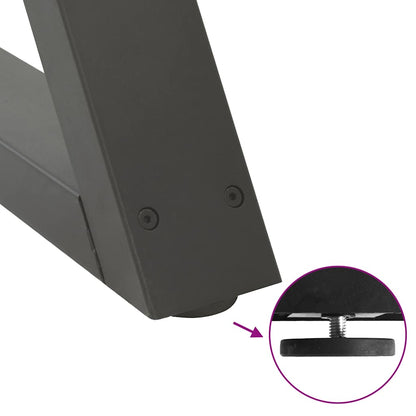 vidaXL Couchtischbeine 2 Stk. Anthrazit 28x(42-43,3) cm Stahl