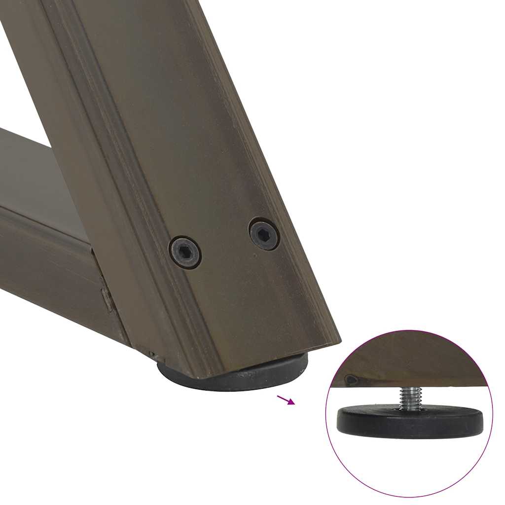 vidaXL Couchtischbeine 2 Stk. Naturstahl 28x(42-43,3) cm Stahl