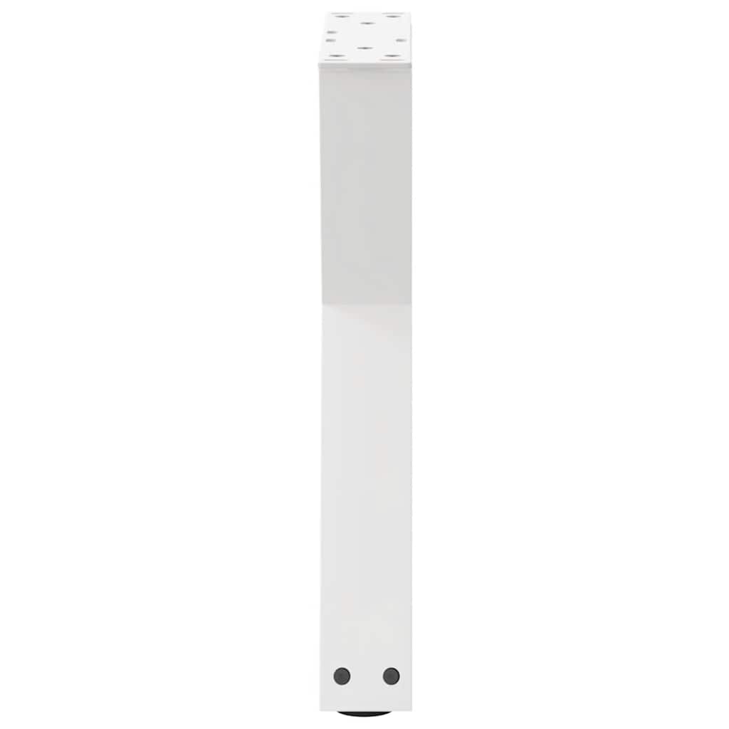 vidaXL Couchtischbeine 2 Stk. Weiß 38x(42-43,3) cm Stahl