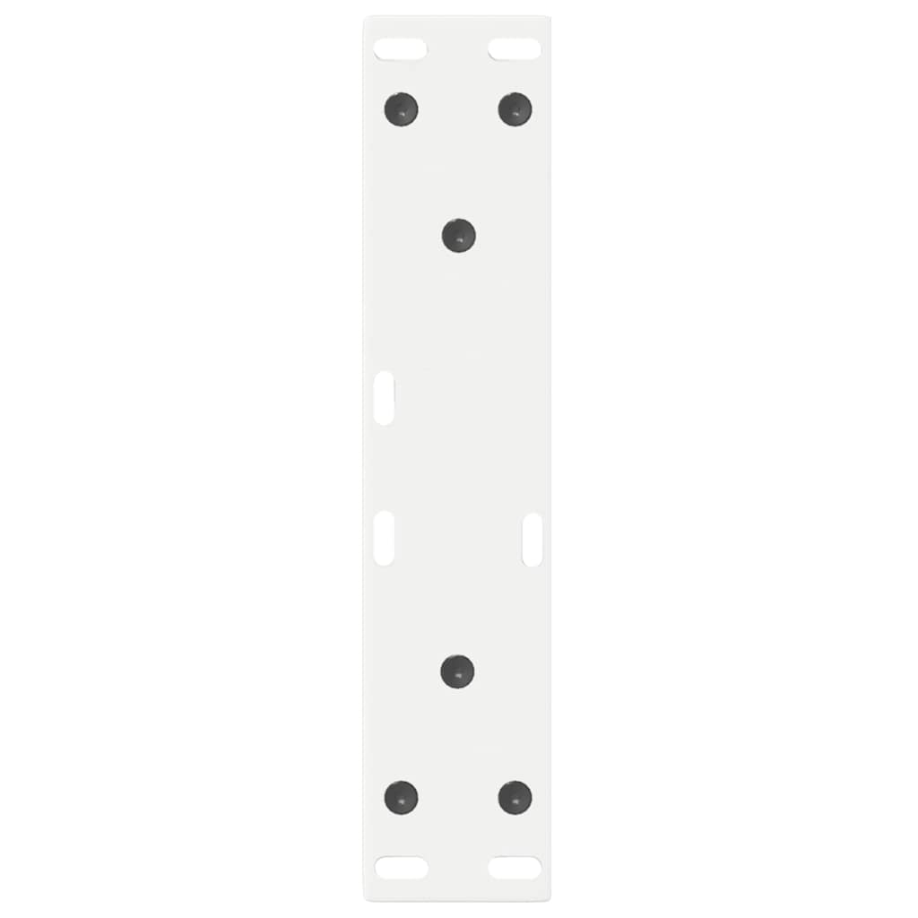 vidaXL Couchtischbeine 2 Stk. Weiß 38x(42-43,3) cm Stahl