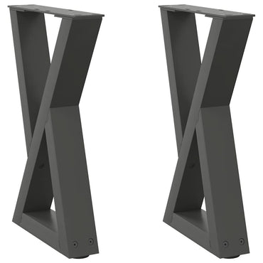 vidaXL Couchtischbeine 2 Stk. Anthrazit 38x(42-43,3) cm Stahl
