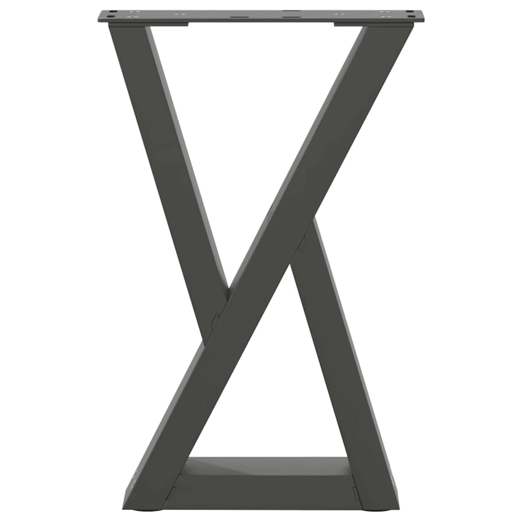 vidaXL Couchtischbeine 2 Stk. Anthrazit 38x(42-43,3) cm Stahl