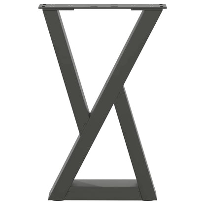 vidaXL Couchtischbeine 2 Stk. Anthrazit 38x(42-43,3) cm Stahl