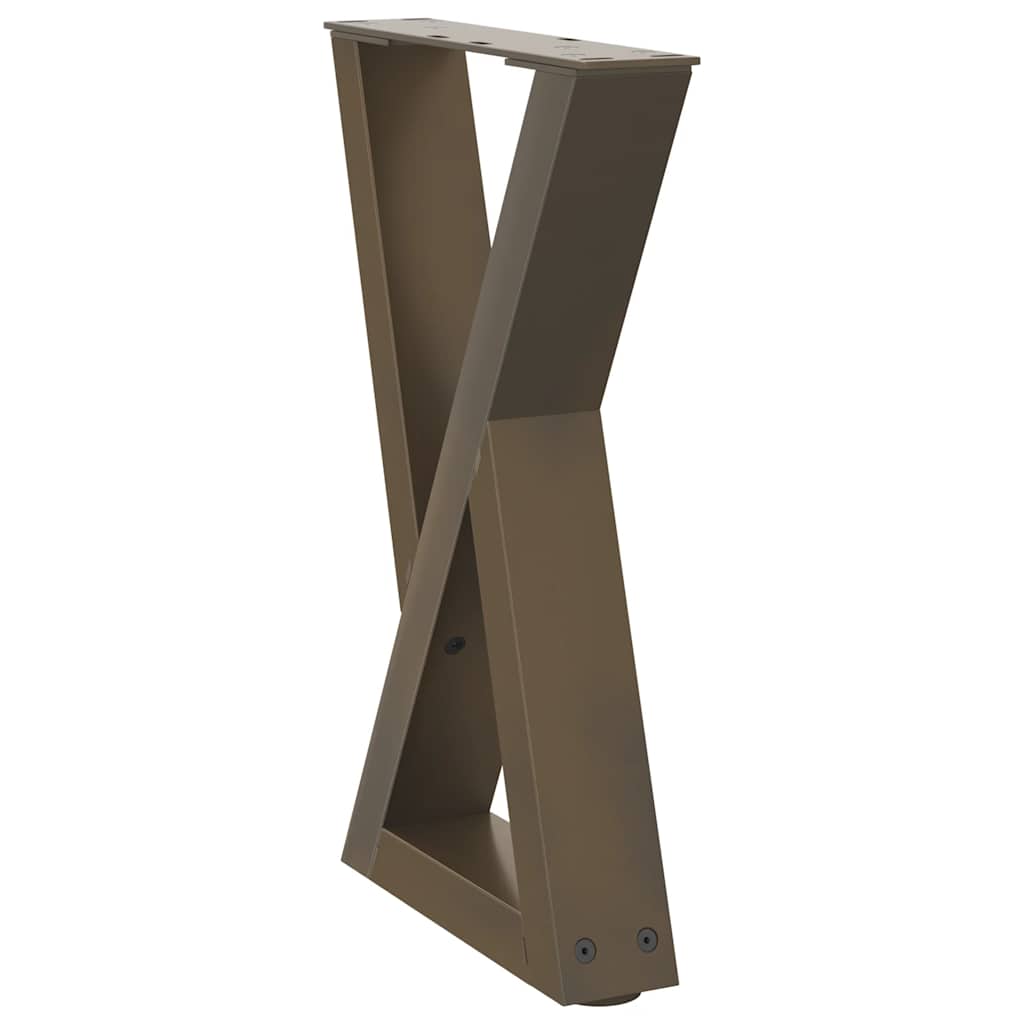 vidaXL Couchtischbeine 2 Stk. Naturstahl 38x(42-43,3) cm Stahl