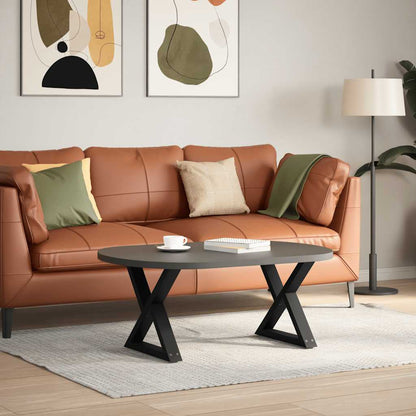vidaXL Couchtischbeine 2 Stk. Schwarz 50x(42-43,3) cm Stahl