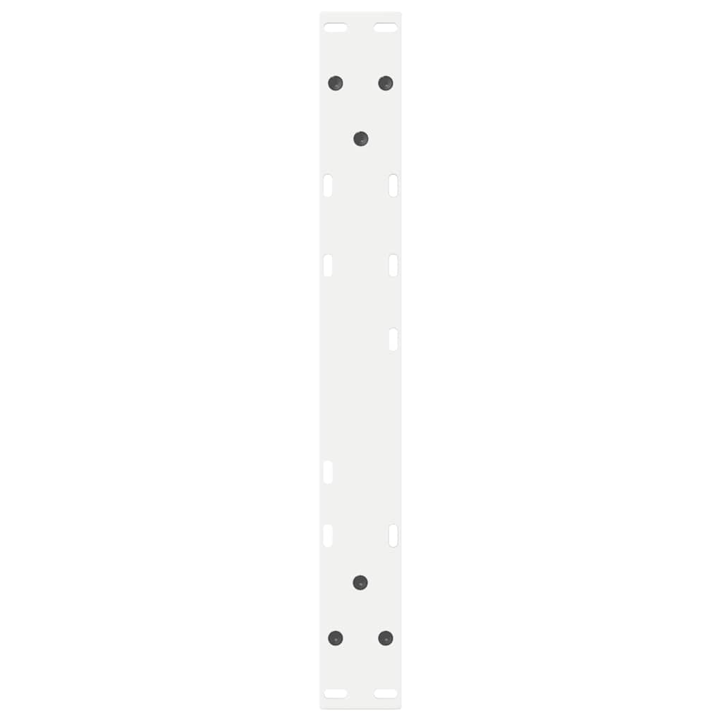 vidaXL Couchtischbeine 2 Stk. Weiß 50x(42-43,3) cm Stahl