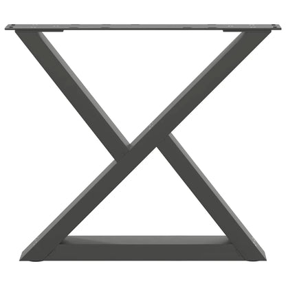 vidaXL Couchtischbeine 2 Stk. Anthrazit 50x(42-43,3) cm Stahl