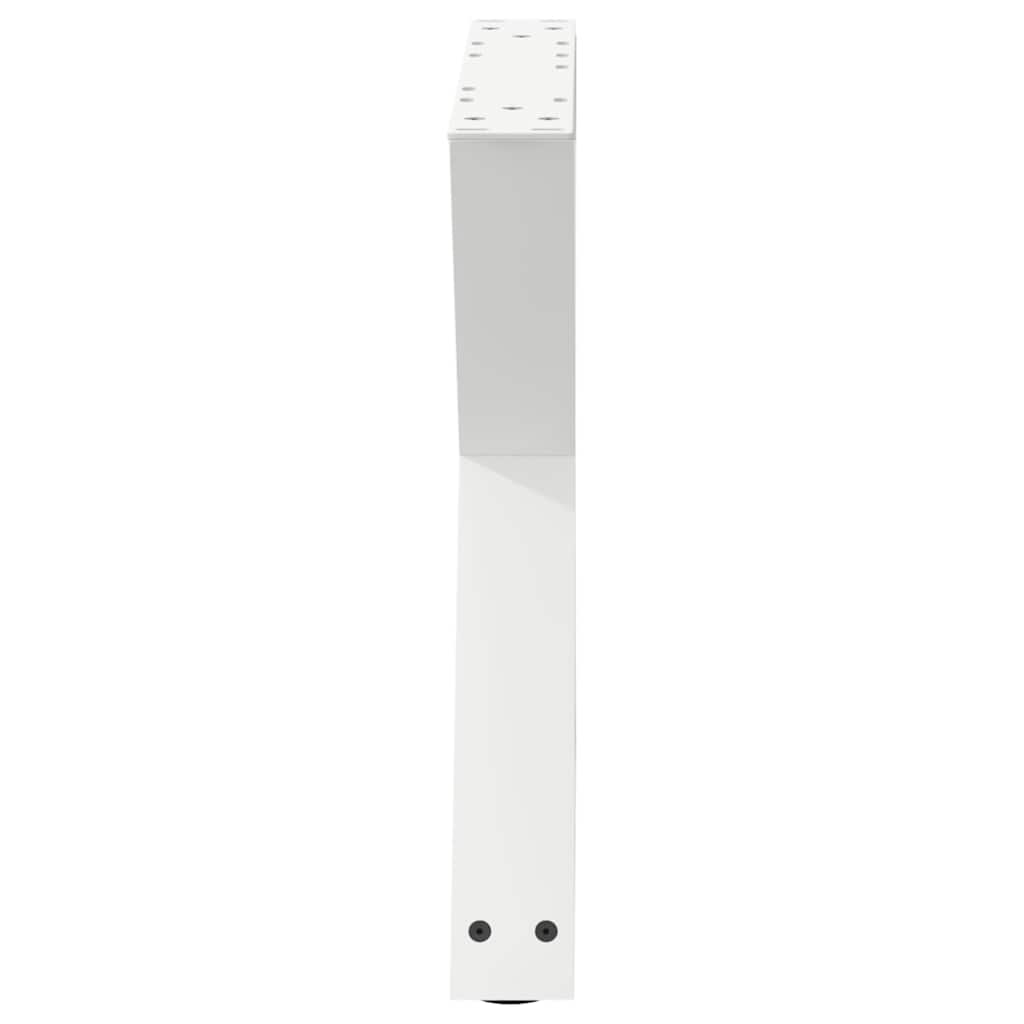 vidaXL Couchtischbeine 2 Stk. Weiß 60x(42-43,3) cm Stahl