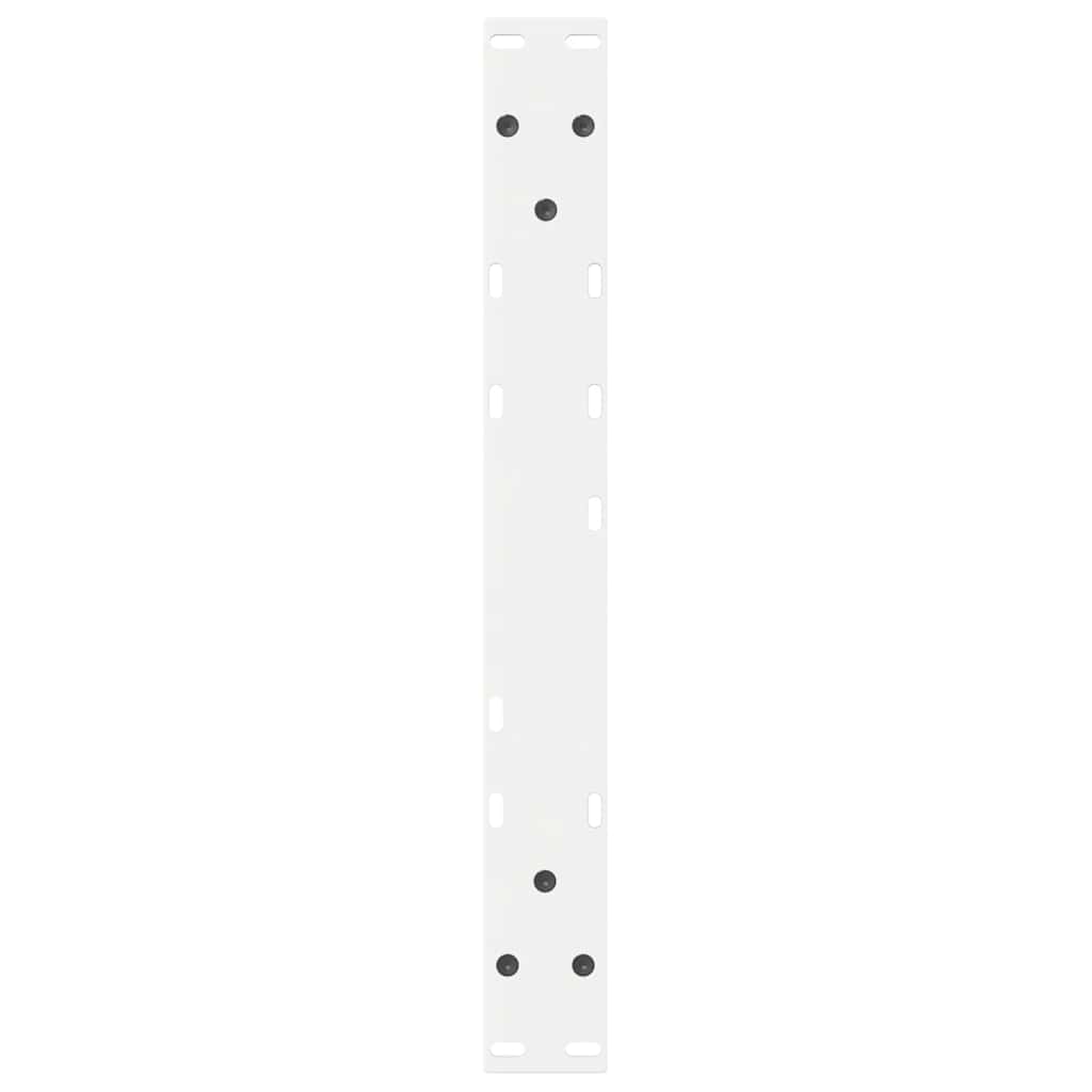 vidaXL Couchtischbeine 2 Stk. Weiß 60x(42-43,3) cm Stahl