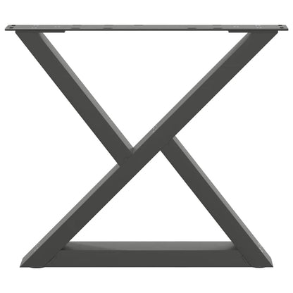 vidaXL Couchtischbeine 2 Stk. Anthrazit 60x(42-43,3) cm Stahl
