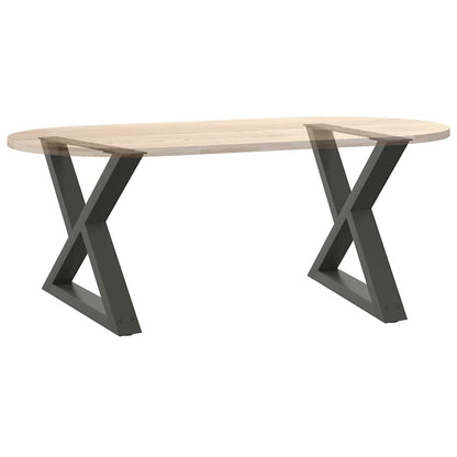 vidaXL Couchtischbeine 2 Stk. Anthrazit 60x(42-43,3) cm Stahl