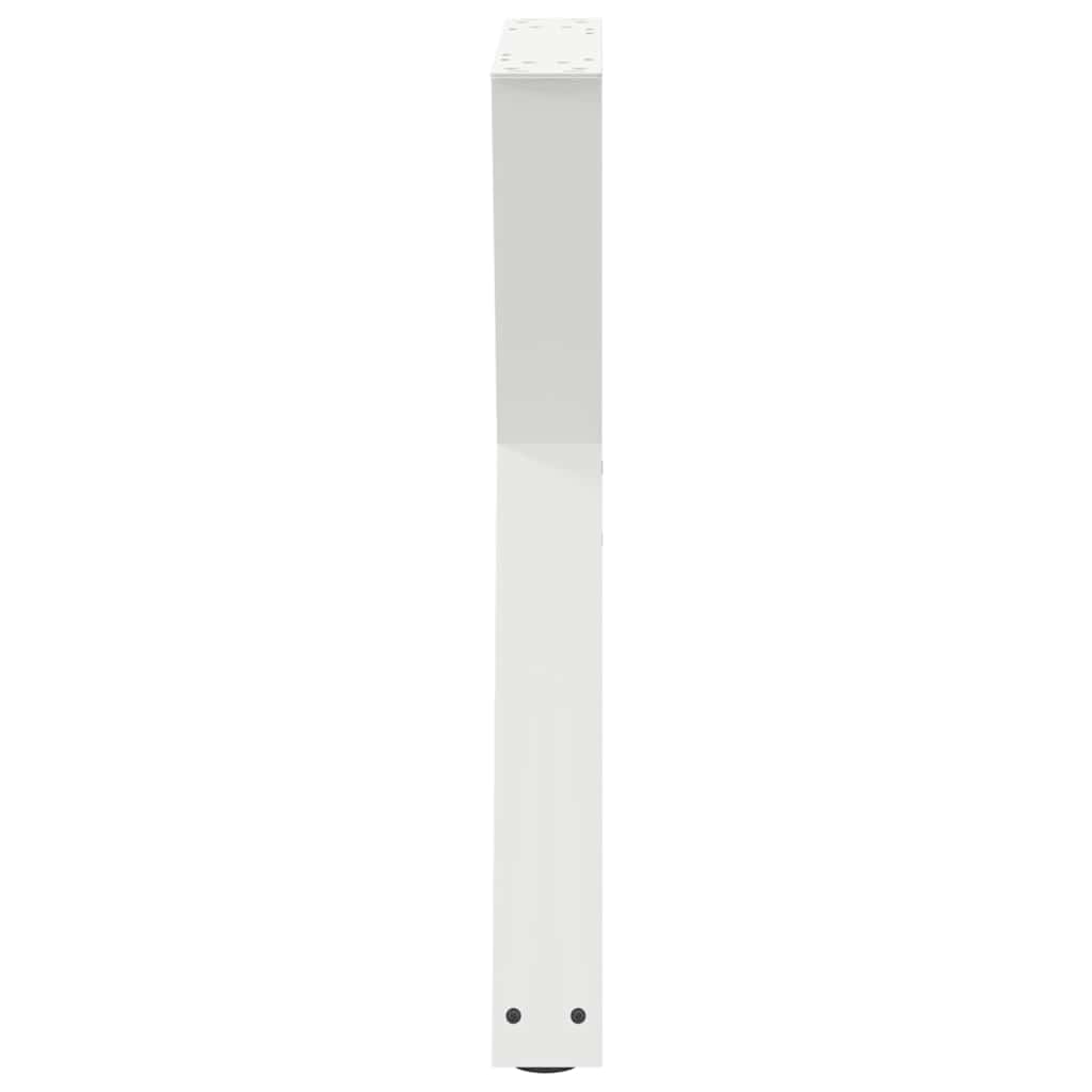 vidaXL Esstisch Beine 2 Stk. Weiß 50x(72-73,3) cm Stahl