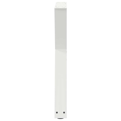 vidaXL Esstisch Beine 2 Stk. Weiß 50x(72-73,3) cm Stahl