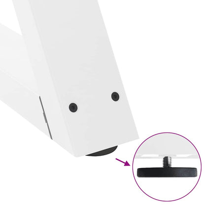 Esstisch Beine 2 Stk. Weiß 60x(72-73,3) cm Stahl