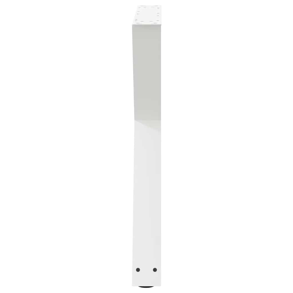 vidaXL Esstisch Beine 2 Stück Weiß 70x(72-73,3) cm Stahl
