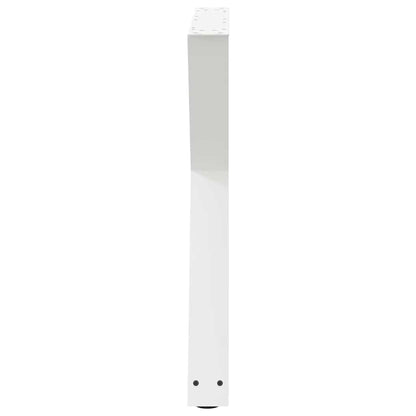 vidaXL Esstisch Beine 2 Stück Weiß 70x(72-73,3) cm Stahl