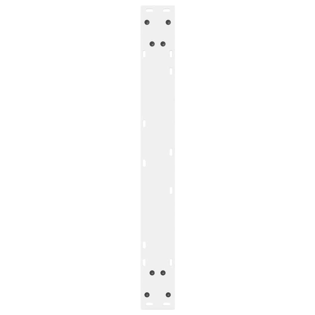 vidaXL Esstisch Beine 2 Stück Weiß 70x(72-73,3) cm Stahl