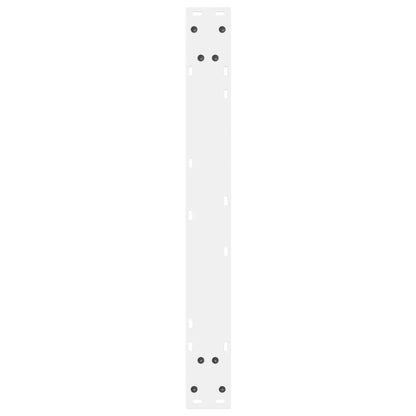 vidaXL Esstisch Beine 2 Stück Weiß 70x(72-73,3) cm Stahl