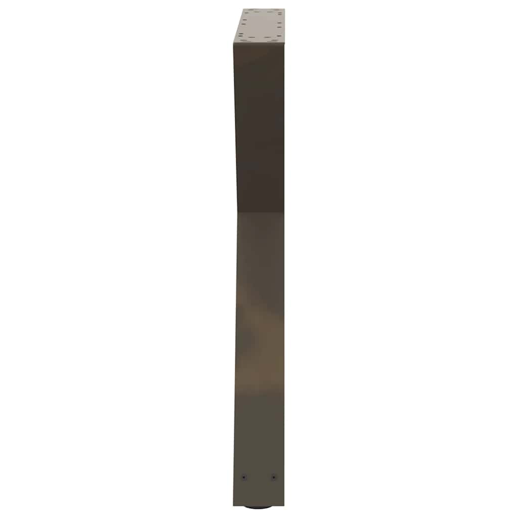 vidaXL Esstisch Beine 2 Stück Naturstahl 70x(72-73,3) cm Stahl