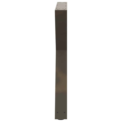 vidaXL Esstisch Beine 2 Stück Naturstahl 70x(72-73,3) cm Stahl