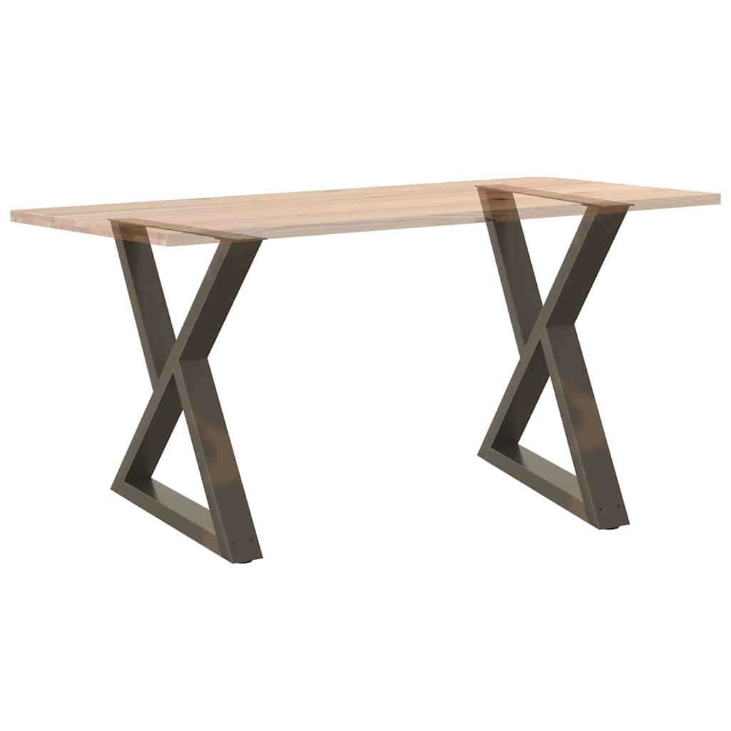 vidaXL Esstisch Beine 2 Stück Naturstahl 70x(72-73,3) cm Stahl