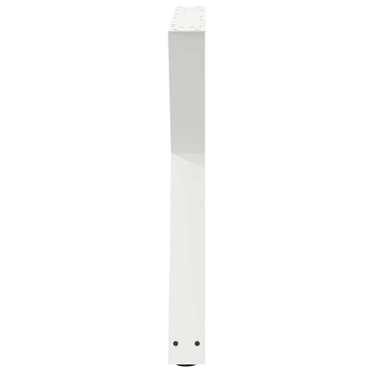 vidaXL Esstisch Beine 2 Stück Weiß 80x(72-73,3) cm Stahl