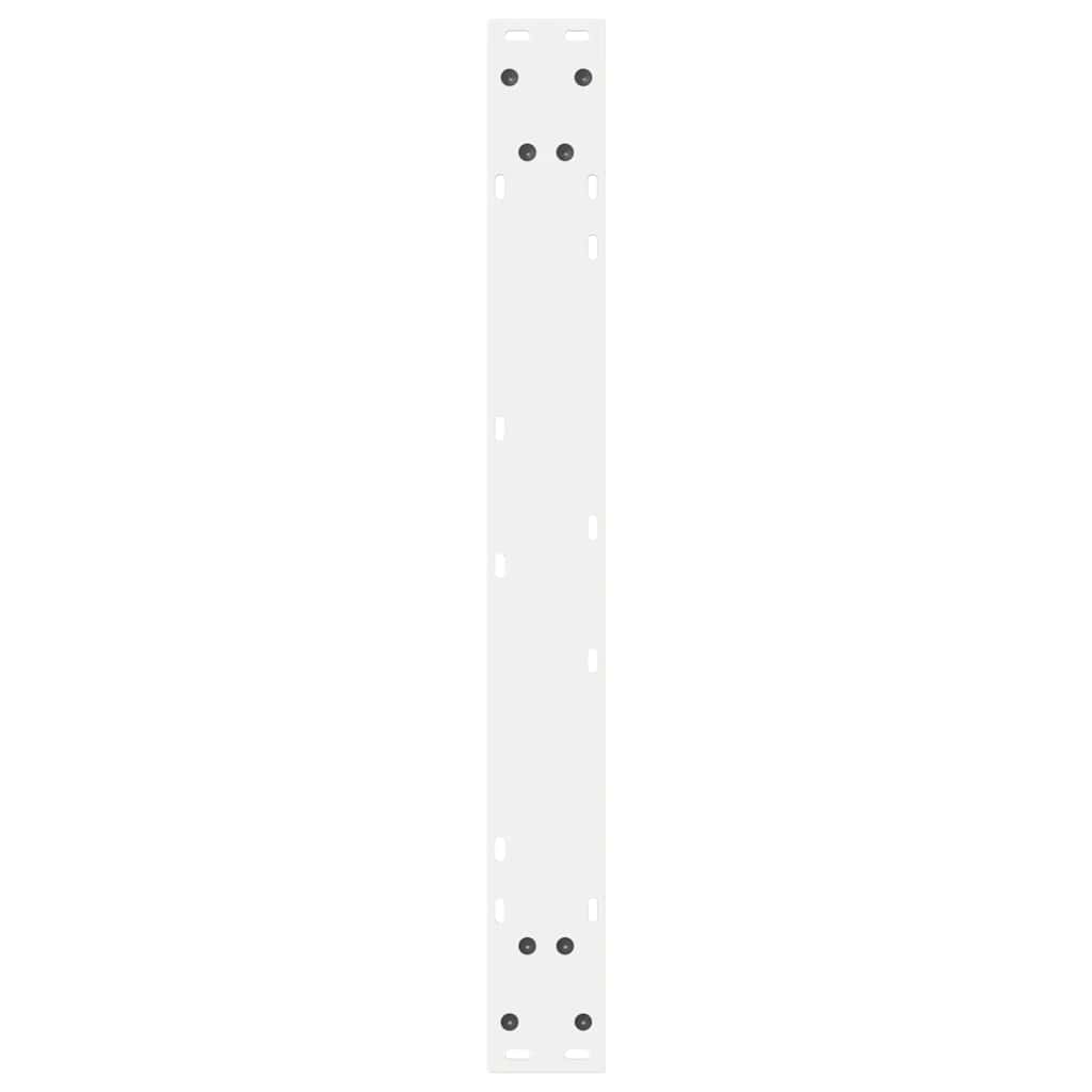 vidaXL Esstisch Beine 2 Stück Weiß 80x(72-73,3) cm Stahl