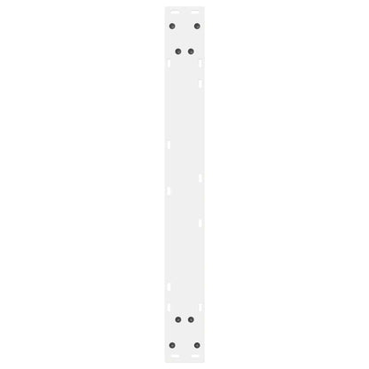 vidaXL Esstisch Beine 2 Stück Weiß 80x(72-73,3) cm Stahl