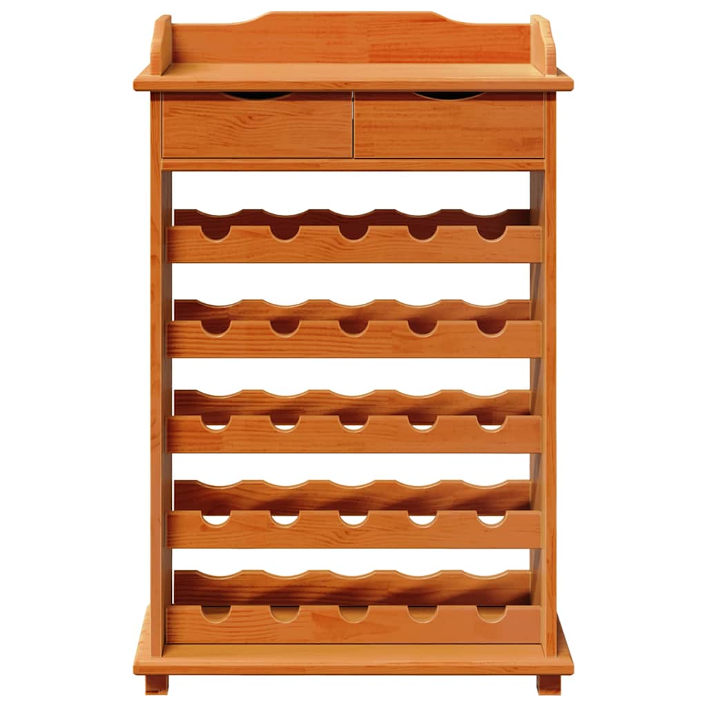 Weinregal Braun 58 x 28 x 90 cm Massives Kiefernholz