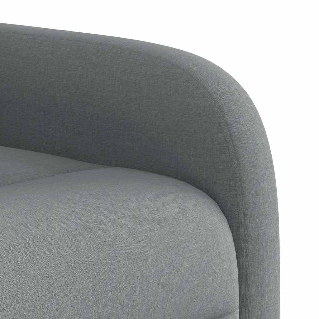 vidaXL Fauteuil relax électrique Gris clair Tissu