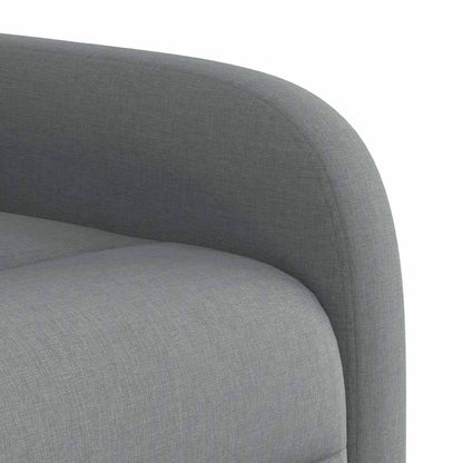 vidaXL Fauteuil relax électrique Gris clair Tissu