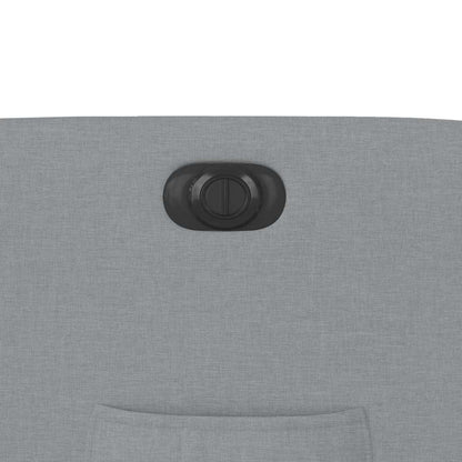 vidaXL Fauteuil relax électrique Gris clair Tissu