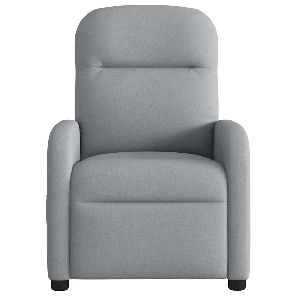vidaXL Fauteuil relax électrique Gris clair Tissu