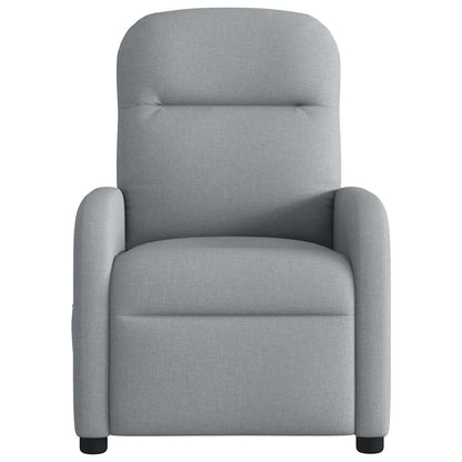 vidaXL Fauteuil relax électrique Gris clair Tissu