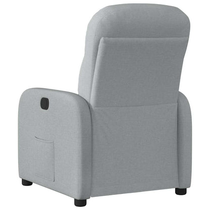 vidaXL Fauteuil relax électrique Gris clair Tissu