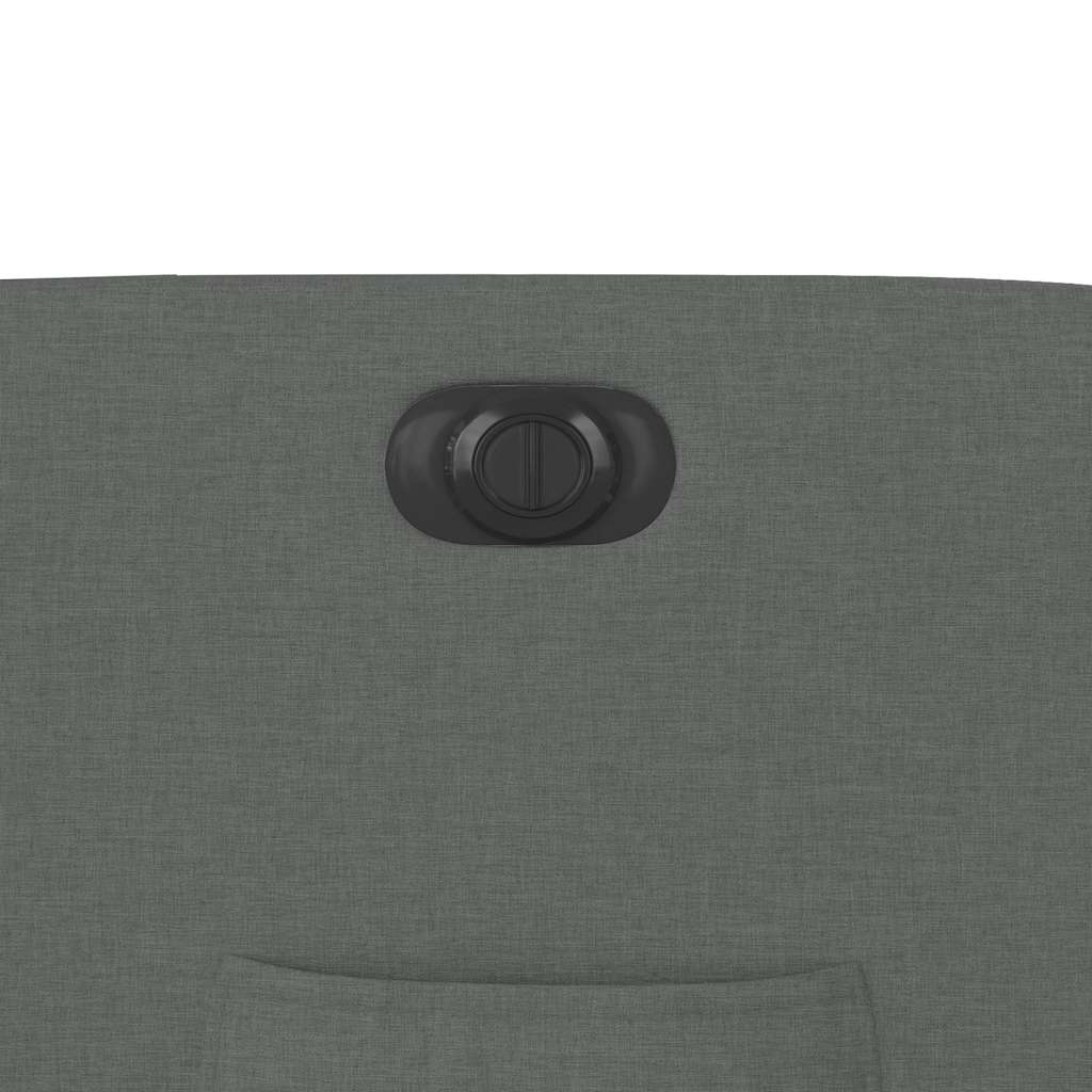 vidaXL Fauteuil relax électrique en tissu gris foncé