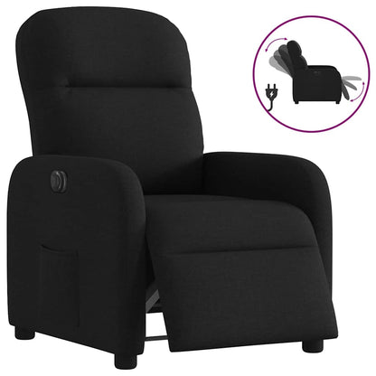 vidaXL Fauteuil relax électrique noir en tissu