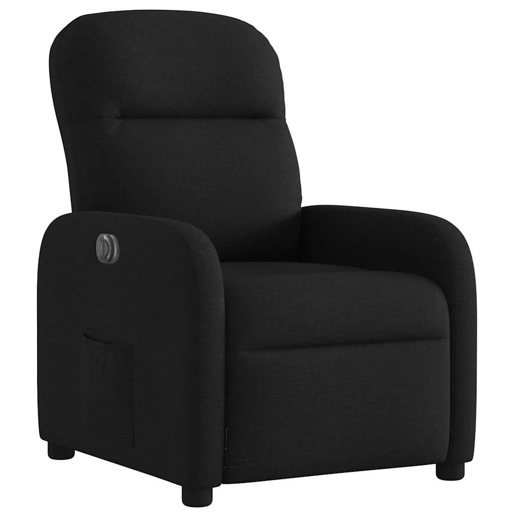 vidaXL Fauteuil relax électrique noir en tissu