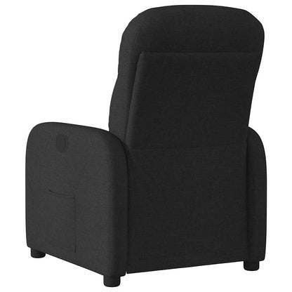 vidaXL Fauteuil relax électrique noir en tissu