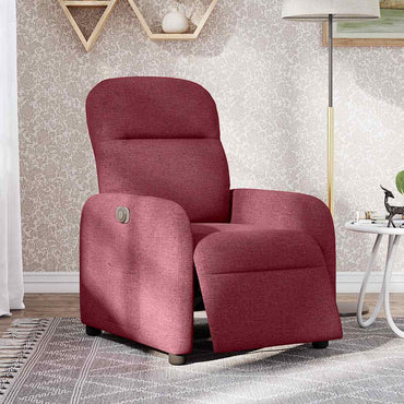 vidaXL Fauteuil relax électrique tissu rouge bordeaux