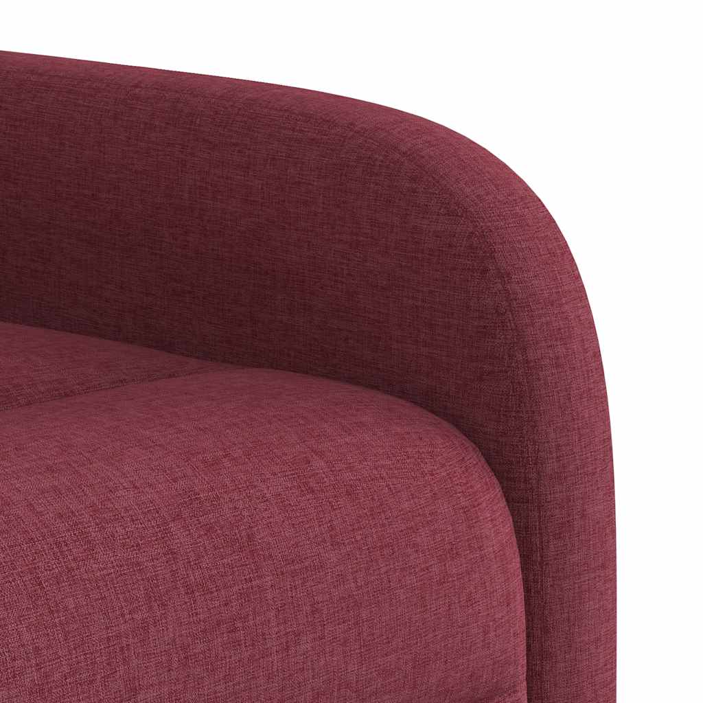 vidaXL Fauteuil relax électrique tissu rouge bordeaux