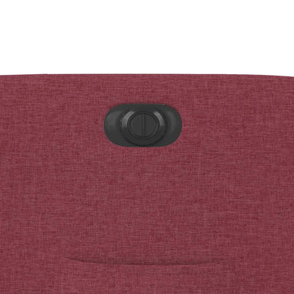 vidaXL Fauteuil relax électrique tissu rouge bordeaux