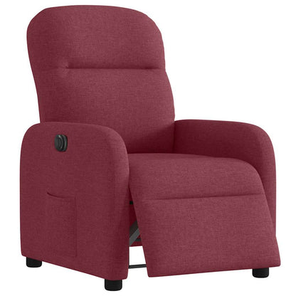 vidaXL Fauteuil relax électrique tissu rouge bordeaux