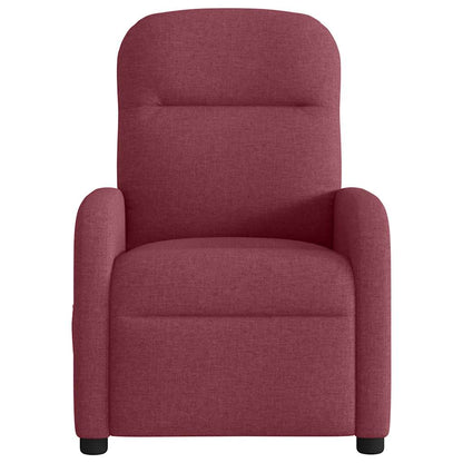 vidaXL Fauteuil relax électrique tissu rouge bordeaux