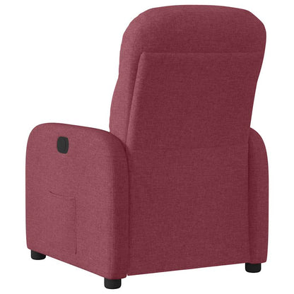 vidaXL Fauteuil relax électrique tissu rouge bordeaux